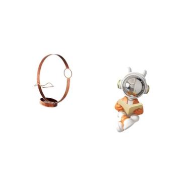 Imagem de Fenteer Suporte para Garrafas de Metal com Escultura de, Enfeite Decorativo para Mesa E Lareira