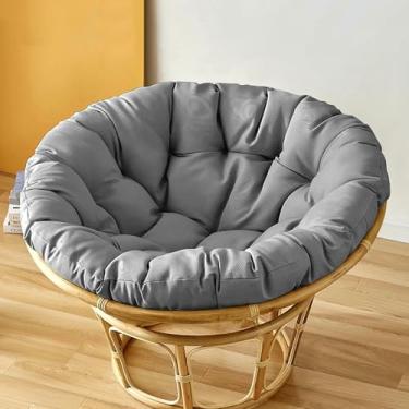 Imagem de Almofada redonda e grossa de vime para cadeira, ideal para cestos suspensos, cadeiras de balanço, redes e cadeiras de vime.