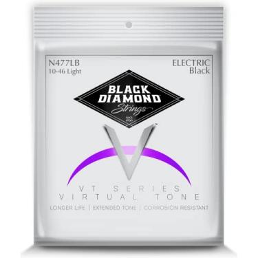 Imagem de Black Diamond Strings® N477LB Black Diamond Electric Black Coated Nickel Regular .010BP.013BP.017BP.026NB.036NB.046NB