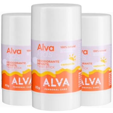 Imagem de Kit 3 desodorante Alva Infentil Twist Camomila 33g