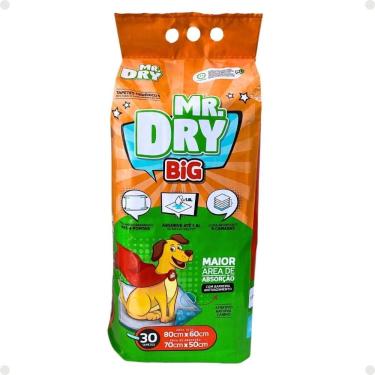Imagem de Tapete Higiênico Mr. Dry Big Com 30 Unidades 80cm x 60cm