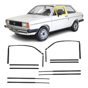 Imagem de Jogo Borrachas Vidros Canaletas Pestanas Voyage Bx 1986 1987 - CENTERP