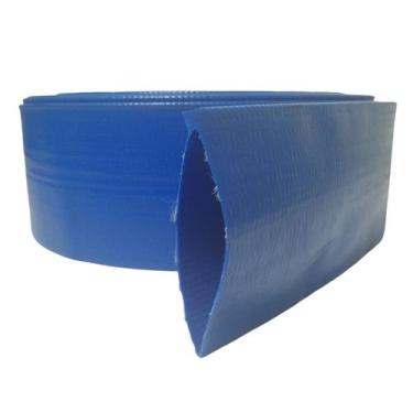 Imagem de Rolo de 30 Metros de Mangueira Flat Azul Achatada 1.1/2 Polegada Irrig