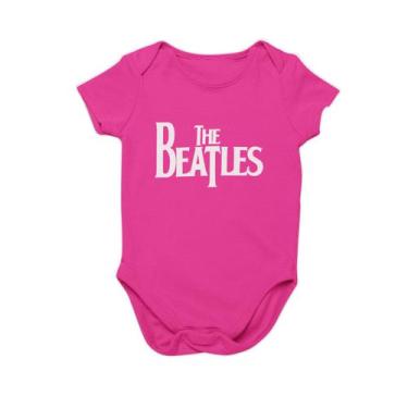Imagem de Body Bebê Algodão The Beatles Logo Rosa - Artgeek, 2