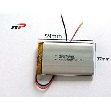 Imagem de Bateria 1 Unidade  1500mah 5mm X 37mm X 59mm 2 Fios 3,7v - bgb