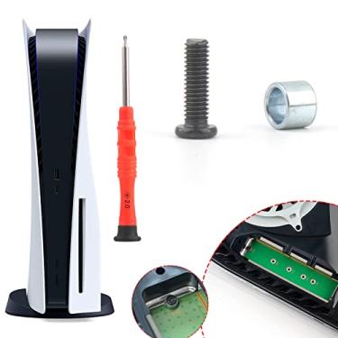 Imagem de Substituição de parafuso e anel SSD PS5 para console Sony Playstation 5 PS5 Acessórios de reparo de unidade de estado sólido com chave de fenda