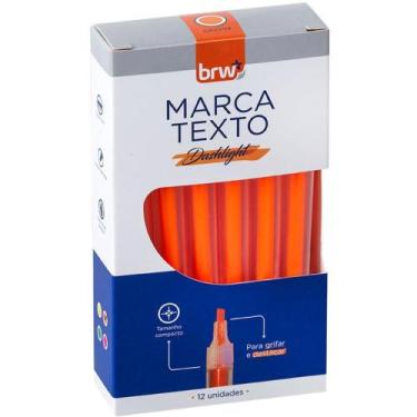 Imagem de Caneta Marca Texto Dashlight Laranja Fluorescente Caixa com 12 - BRW