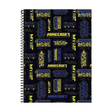 Imagem de Caderno Minecraft Creeper Espiral Capa Dura 1 Matéria 80F