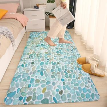 Imagem de LYFANS O banheiro usa tapetes de banho antiderrapantes absorventes, tapetes de cozinha, tapetes artísticos pequenos de pedra 3D (59 x 61 cm) e tapetes de esponja de memória de flanela para salas de