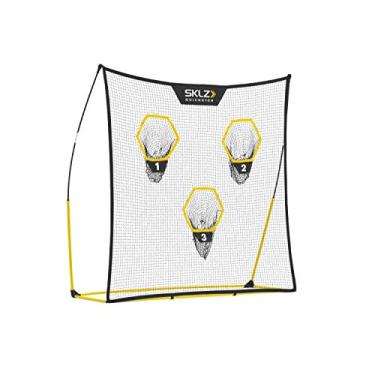 Imagem de SKLZ Rede de treinamento de futebol portátil Quickster para precisão de passagem de um quarto atrás (2,2 x 2,1 m)