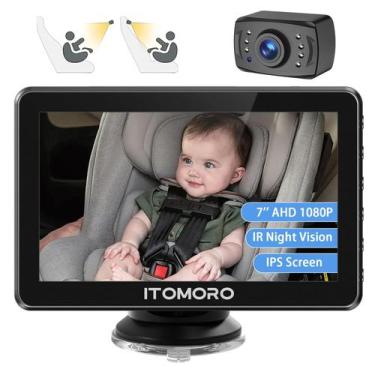 Imagem de Câmera HD 1080P para Carro de Bebê Itomoro 7" - Visão Noturna 150°