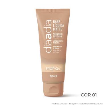 Imagem de Base Líquida Matte Mahav Dia a Dia Cobertura Natural Vegana