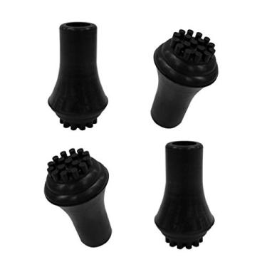 Imagem de Pontas de substituição para mastro de trekking, protetores de mastro de caminhada, serve na maioria dos bastões de caminhada padrão, durável e extra estabilidade, preto, 4 unidades por RIANT WHEEL