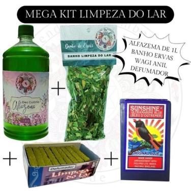 Imagem de Kit Limpeza Alfazema Anil em Pó Africano Banho de Ervas - Ateliê Banho