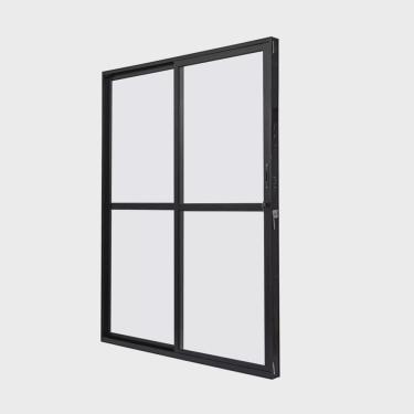 Imagem de Porta de Aluminio Balcão 210x160cm 2 Folhas com Vidro Liso e Batente 7,9cm Cristal Ramassol