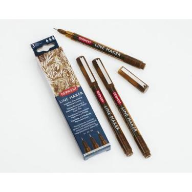 Imagem de Kit Estojo com 3 Canetas Graphik Line Maker 0,1/0,3/0,5mm Sépia Derwen