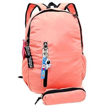 Imagem de Mochila Escolar Feminina Kit Estojo E Chaveiro Zc8006 - Ello