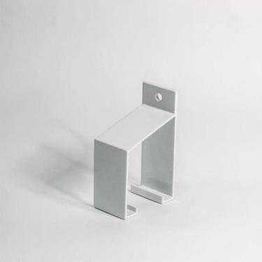 Imagem de Kit Com 4 Suportes De Alumínio Perfil Côncavo - Branco - Perfil Rold