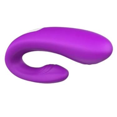 Imagem de Vibrador Casal 9 Modos De Vibração Brinquedo Sexual Anatômico em Silicone Recarregável [ROXO]