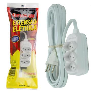Imagem de Extensão Elétrica Tripolar Br 10M 3 Tomadas 2P+T 10A Fiolux