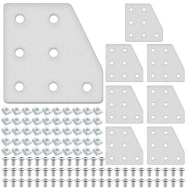 Imagem de Placa de união de suporte de canto Seekliny 2040 L 8 unidades de prata