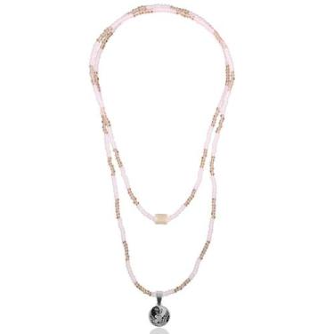 Imagem de Guia de Proteção Oxum Rosa Mini Cristais - Balaio de Santo