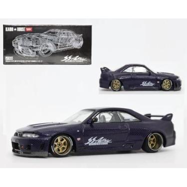 Imagem de Diecast Model Car Compatible with Kaido House x Mini GT 1:64 Nissan Skyline GT-R (R33) Active Carbon R V2 Purple Carbon Limited Edition KHMG163