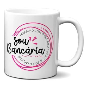 Imagem de Caneca Para A Melhor Bancária Profissão Bancos Xícara Criativa (Branca)