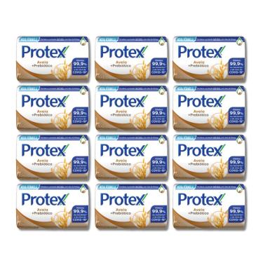 Imagem de Kit 12 Sabonetes em Barras Protex Aveia + Prebiótico 85g
