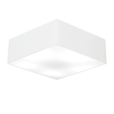Imagem de Plafon Quadrado Vivare Md-3002 Cúpula em Tecido 50x50x15cm - Bivolt Va