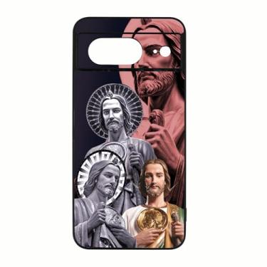 Imagem de qizjio San Judas Capa protetora à prova de choque Mexico Guadalupe capa de telefone para Google Pixel 8
