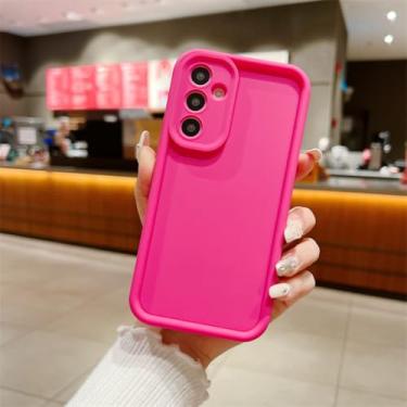 Imagem de Capa de silicone fosca para Samsung Galaxy A54, A34, A24, A14, A04s, A05s, A15, 4G e 5G, à prova de choque (para S23 FE/Rose)