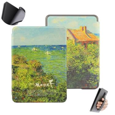 Imagem de GUKSRASO Capa para 6" Kindle 11ª Geração (2024/2022, Modelo: C2V2L3/RS23CV) - Material TPU à Prova D'água com Suspensão Automática, Alça de Mão