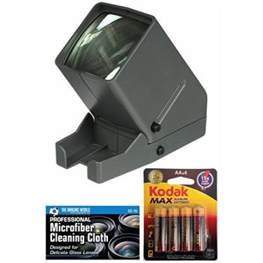 Imagem de Medalight 35 mm mesa portátil LED negativo e visor de slides + pilhas AA + pano de limpeza de microfibra