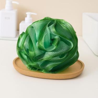 Imagem de Esponja de bucha, buchas de chuveiro para mulheres, esponjas de banho de 70 g bolas de malha esfoliantes para sabonete líquido (verde)
