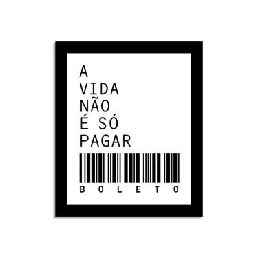 Imagem de Quadro Boleto 24cmx28,5cm - Cria Arte Laser Preto