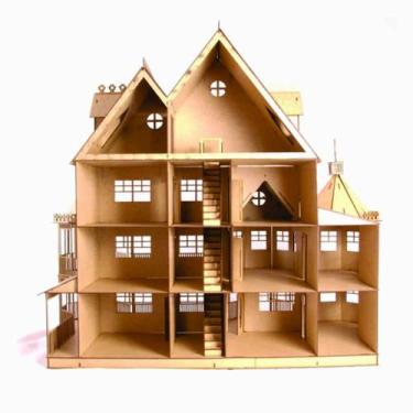 Imagem de Casa De Bonecas Escala Polly Mansão Ashley Natural - Darama