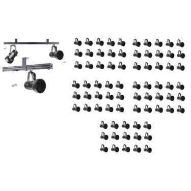 Imagem de Kit 75 Spot Trilho Perfilado Eletro calha Par20 Bulbo OL7 - Hiperlight