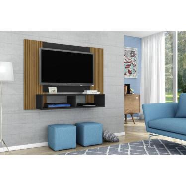 Imagem de Painel Navi Preto Fosco/ Ripado - Móveis Bechara