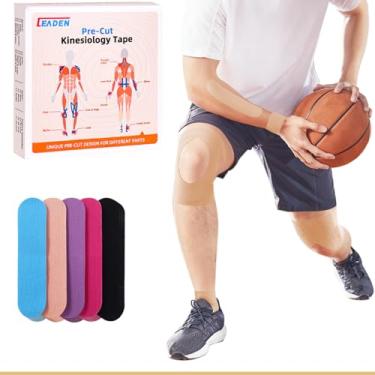 Imagem de IEADEN Fitas pré-cortadas Kinesiology, bege, 60 unidades