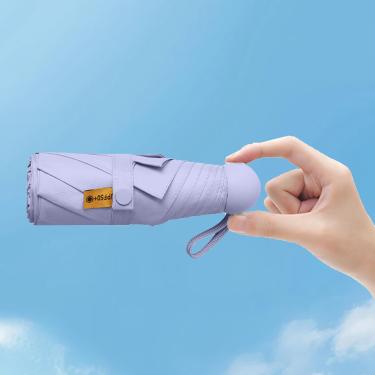 Imagem de Guarda-chuva de viagem compacto com capa, guarda-chuva de bolso leve com proteção UV para mulheres e homens (roxo)