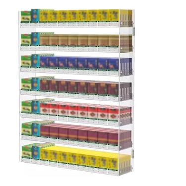 Imagem de Rack de exibição de cigarro montado na parede, caixa de pressão automática para lojas de conveniência, supermercados e lojas de varejo - Solução eficiente e econômica de espaço para fácil acesso