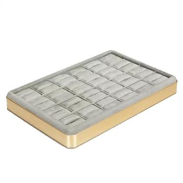 Imagem de Suporte de joias com 24 compartimentos, anel, brincos, expositores, organizador de joias, bandejas empilháveis para gavetas, bandejas de joias de microfibra, organizador de joias para exibição de