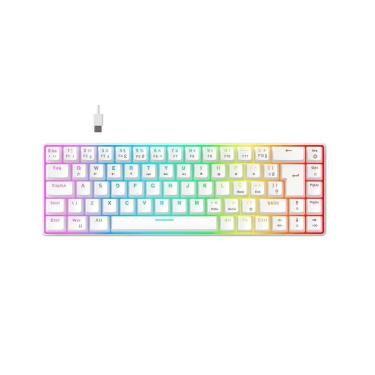 Imagem de Teclado Mecânico Gamer Hyrax Thunder Pro, Switch Huano RGB Layout 65% USB-C ABNT2 HCK65W-RED-RGB-Unissex