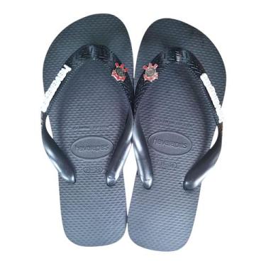 Imagem de Chinelo Havaianas Top Times Infantil Meninos Customizados, Preto, 27/2