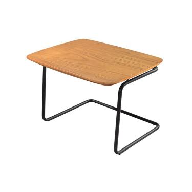 Imagem de Mesa de Centro Kairos Retangular Tampo MDF Estrutura Aço 54cm Castanho Lar Flex Móveis