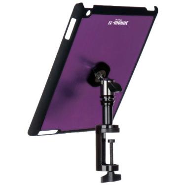 Imagem de On-Stage TCM9163 Suporte de mesa de liberação rápida com capa de encaixe para iPad 2/3/4, roxo