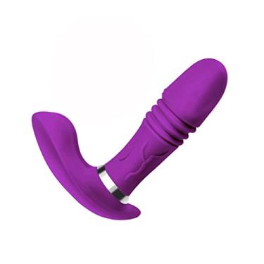 Imagem de Vibradores Telescópicos Vai e Volta Aquecimento Estimulador Clitóris & Ponto G Controle Remoto Sem Fio Brinquedo Sexual Erótico Zatla (Roxo)