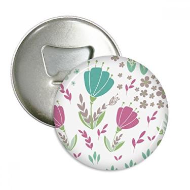 Imagem de Punch Flower Plant Paint Abridor de garrafas com ímã de geladeira emblema multifuncional