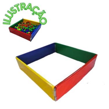 Piscina de Bolinha de 2 m x 2 m com 2.000 Bolas Coloridas